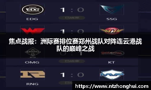 焦点战报：洲际赛排位赛郑州战队对阵连云港战队的巅峰之战